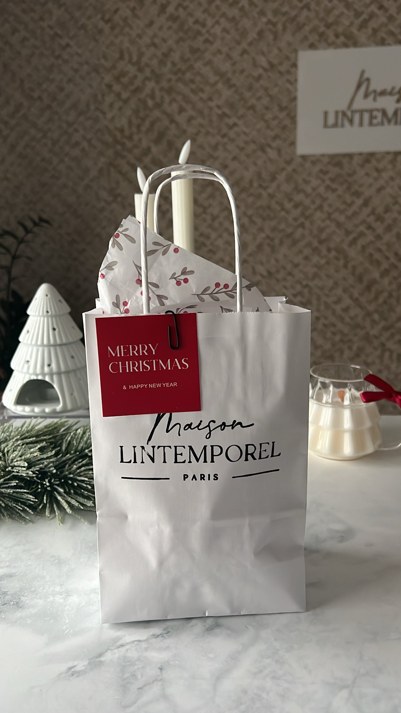 Cadeau remerciement fin d'année: Boule de Noël "Ange Céleste" et "Bonhomme pain d'épices"