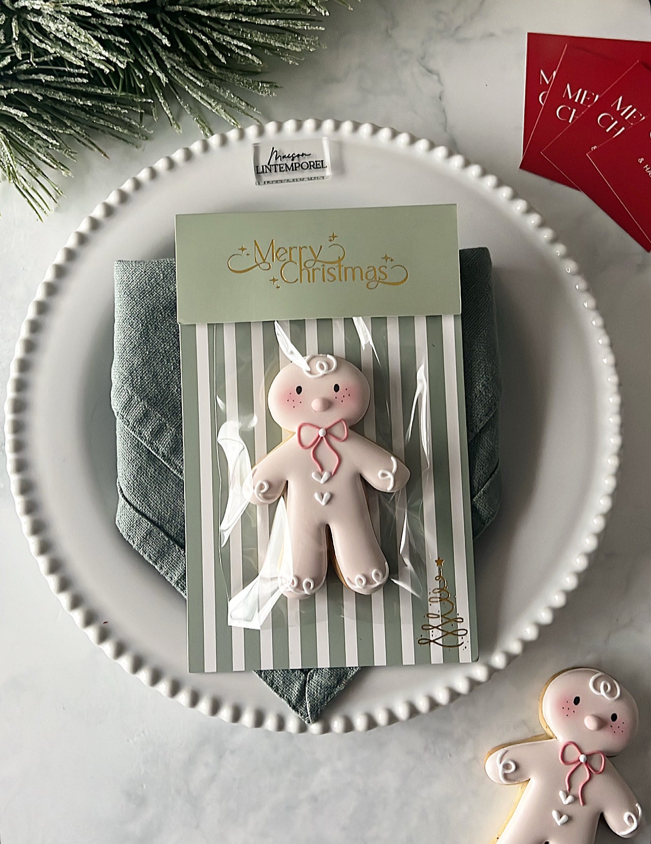 Carte à biscuit "Bonhomme pain d'épices"