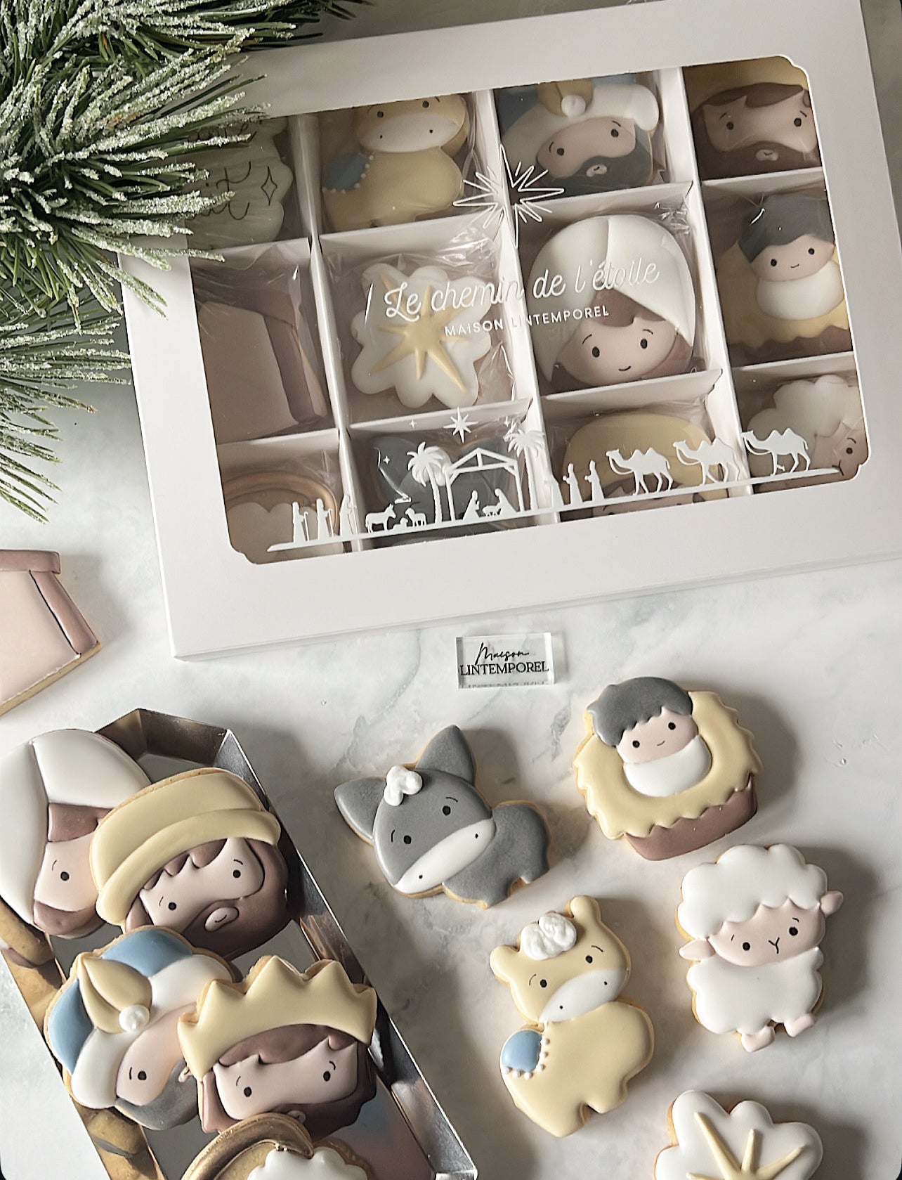 Coffret "Le chemin de l'étoile" _ 12 mini sablés de la Nativité (Collaboration La Princesse et l'Ourson)