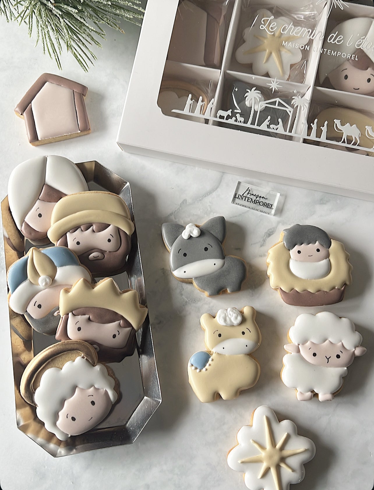 Coffret "Le chemin de l'étoile" _ 12 mini sablés de la Nativité (Collaboration La Princesse et l'Ourson)