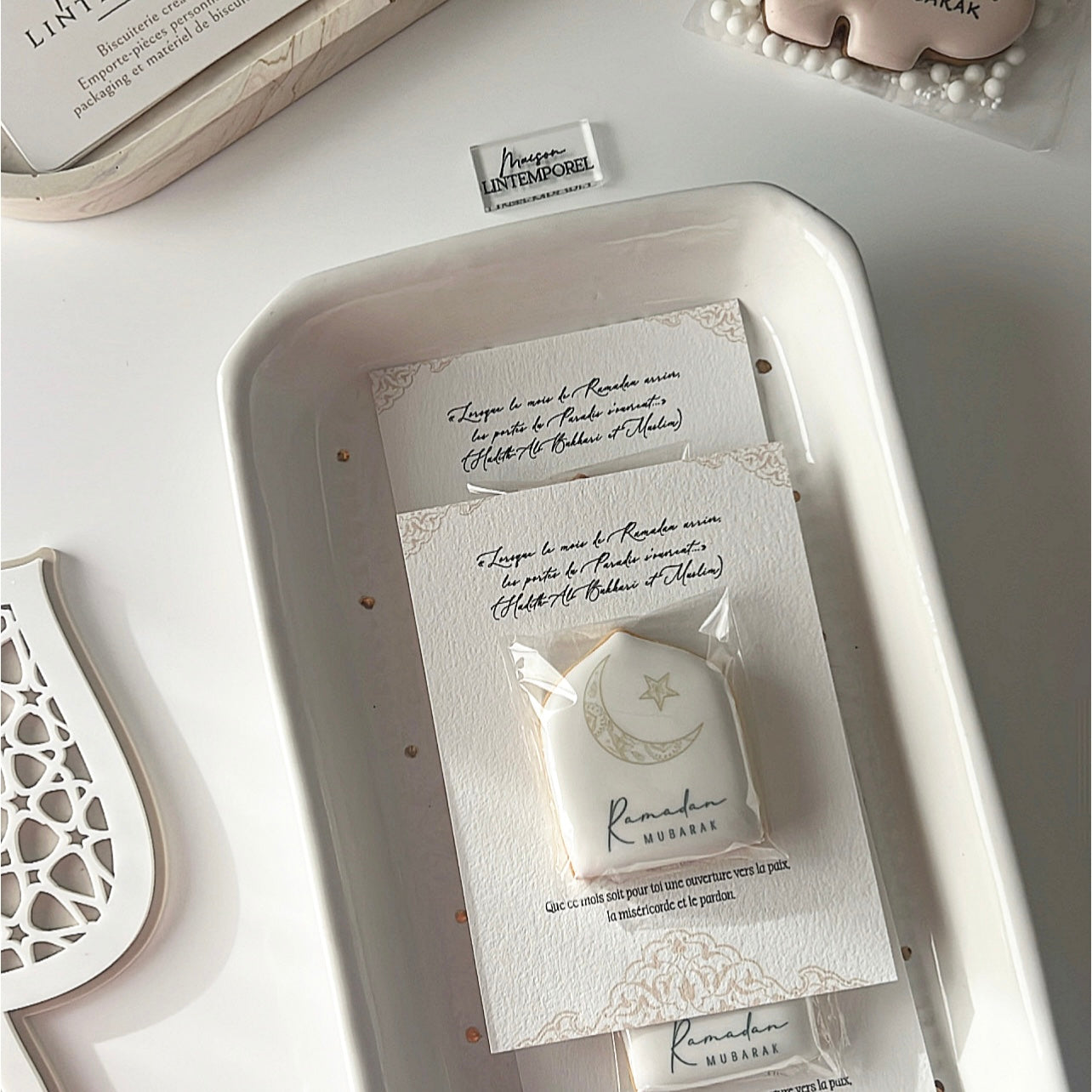 Carte à biscuit "Ramadan Mubarak"