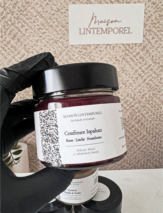 Confiture Ispahan - Rose , Framboise & Litchi ( 180gr )